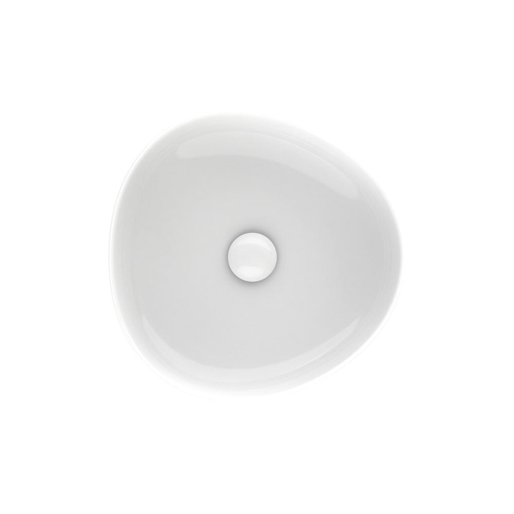 Fienza Pebble Small Above Counter Basin, Gloss White