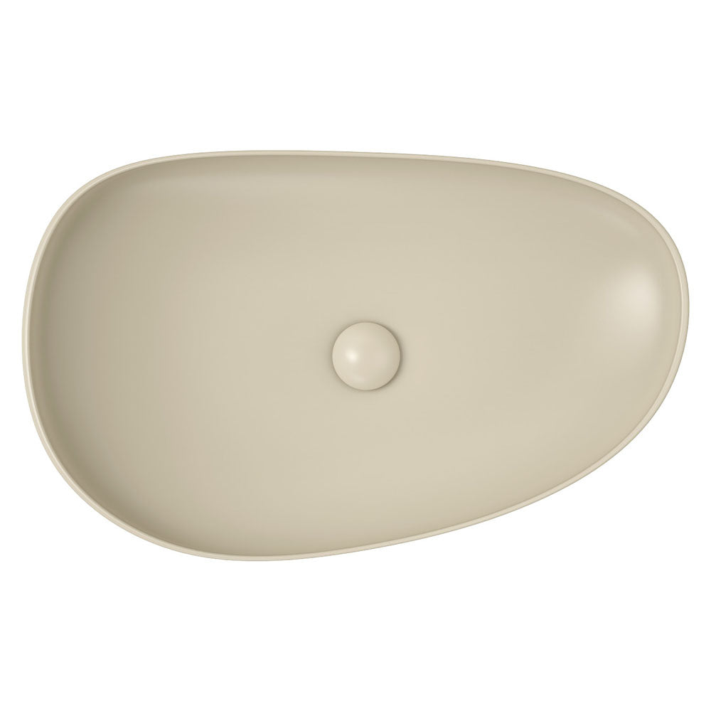 Fienza Pebble Large Above Counter Basin, Matte Khaki