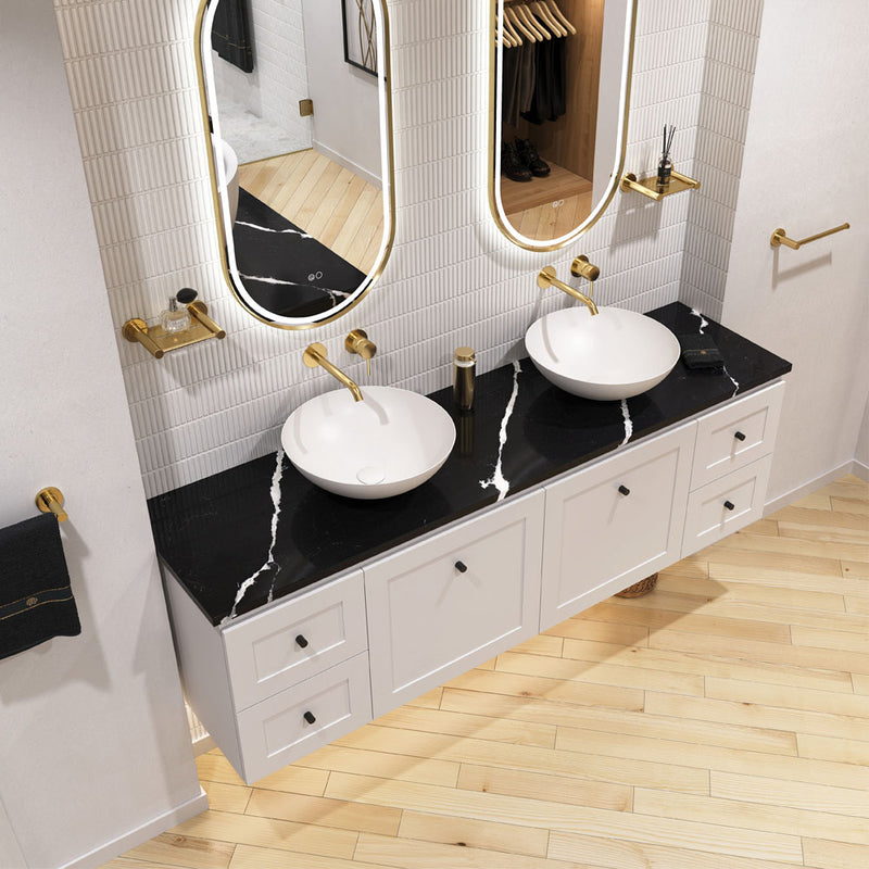Fienza Aluca Above Counter Basin, Matte White - Clearance