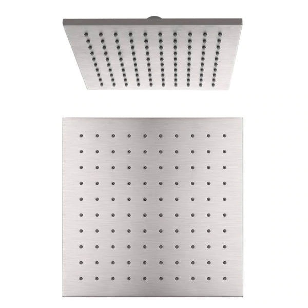 Nero Square Shower Head 250mm Brushed Nickel