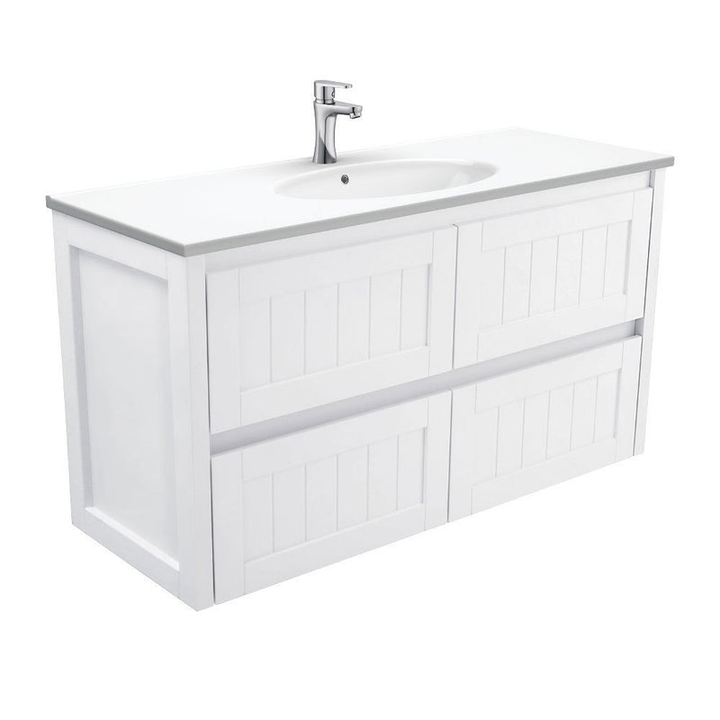 FIENZA HAMPTON 1200 WALL HUNG VANITY WITH ROTONDO CERAMIC TOP