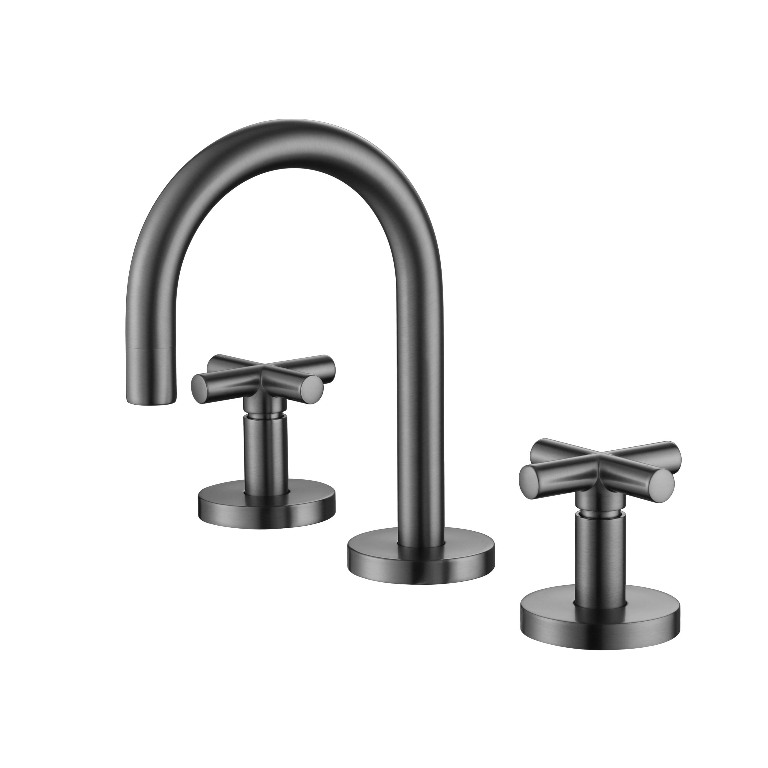 Modern National Cross Handle Ryker Basin Set 1/4 Turn Gun Metal