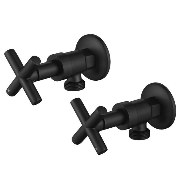 Modern National Cross Handle Ryker Washing Machine Set 1/4 Turn Matte Black