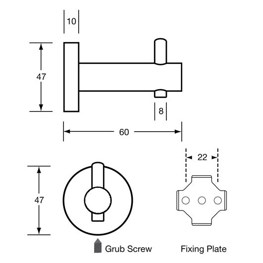 Metlam Antimicrobial Robe Hook