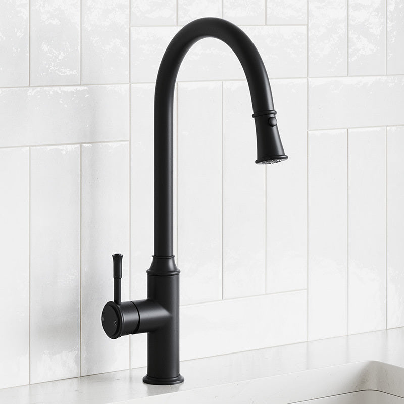 Modern National Montpellier Traditional Pull Out Kitchen Mixer Matte Black