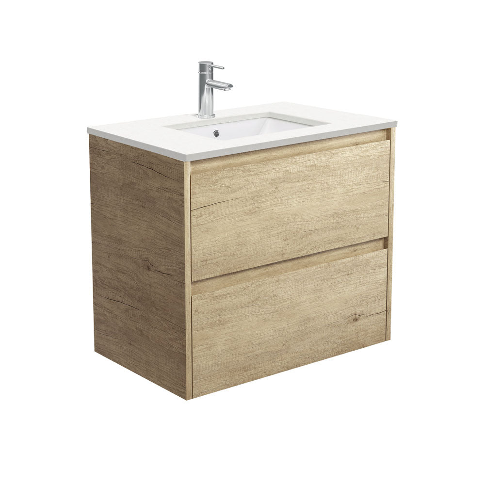 Sarah Crystal Pure Undermount 750 Amato Scandi Oak Wall-Hung Vanity