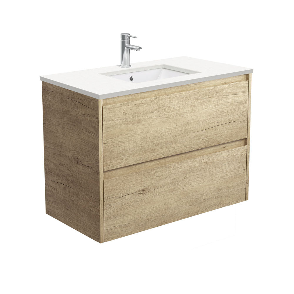 Sarah Crystal Pure Undermount 900 Amato Scandi Oak Wall-Hung Vanity