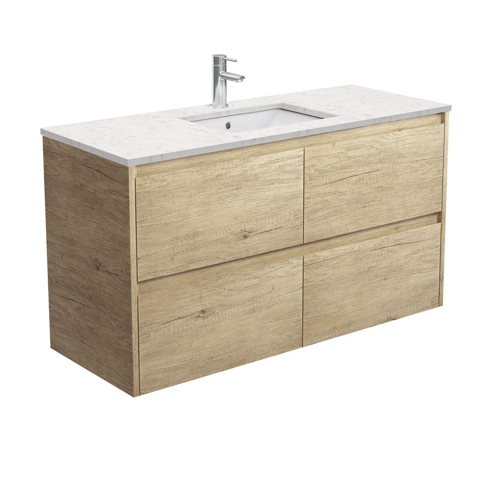 Sarah Bianco Marble Undermount 1200 Amato Scandi Oak Wall-Hung Vanity