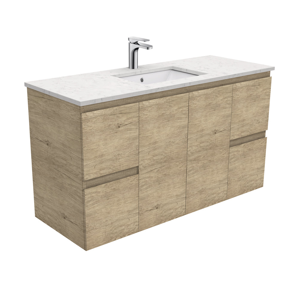 Sarah Bianco Marble Undermount 1200 Edge Scandi Oak Wall-Hung Vanity