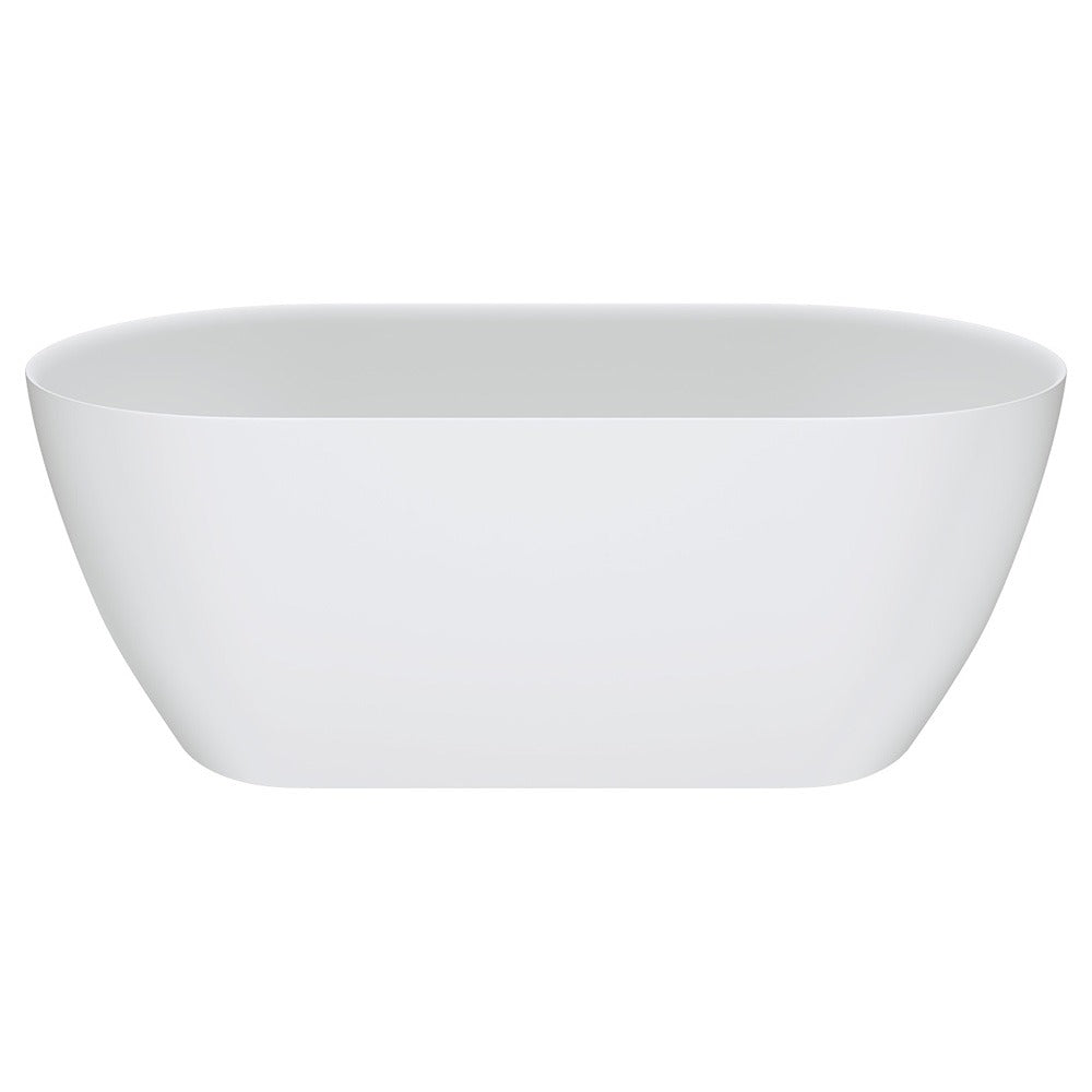 Fienza KAYA Slim Wall Matte White Stone Bath 1500mm