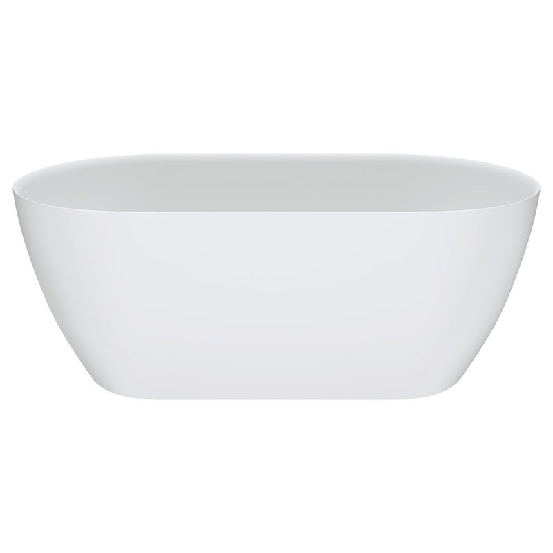 Fienza KAYA Slim Wall Matte White Stone Bath 1500mm