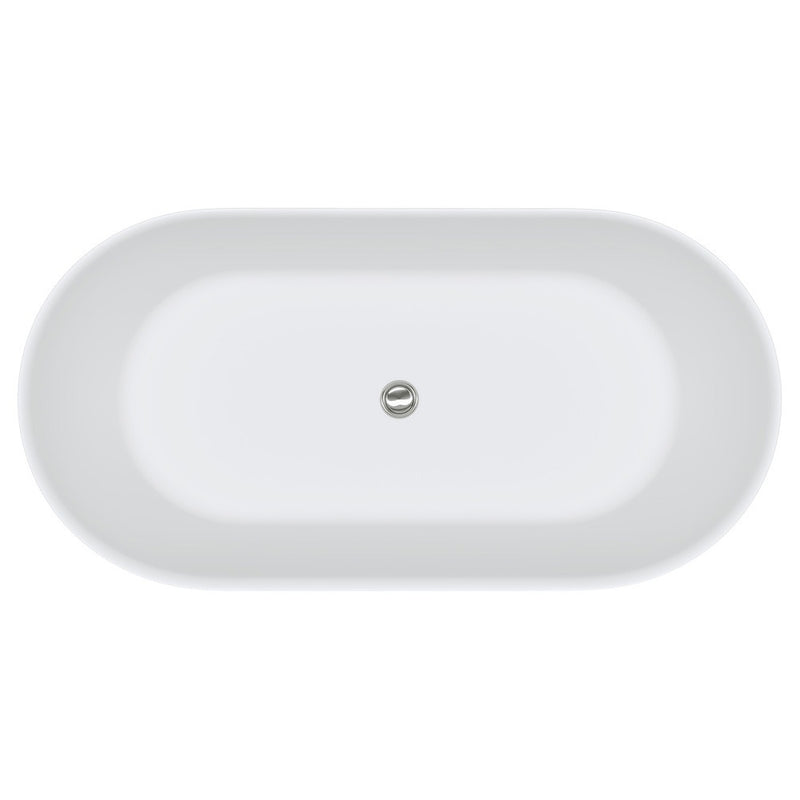 Fienza KAYA Slim Wall Matte White Stone Bath 1500mm