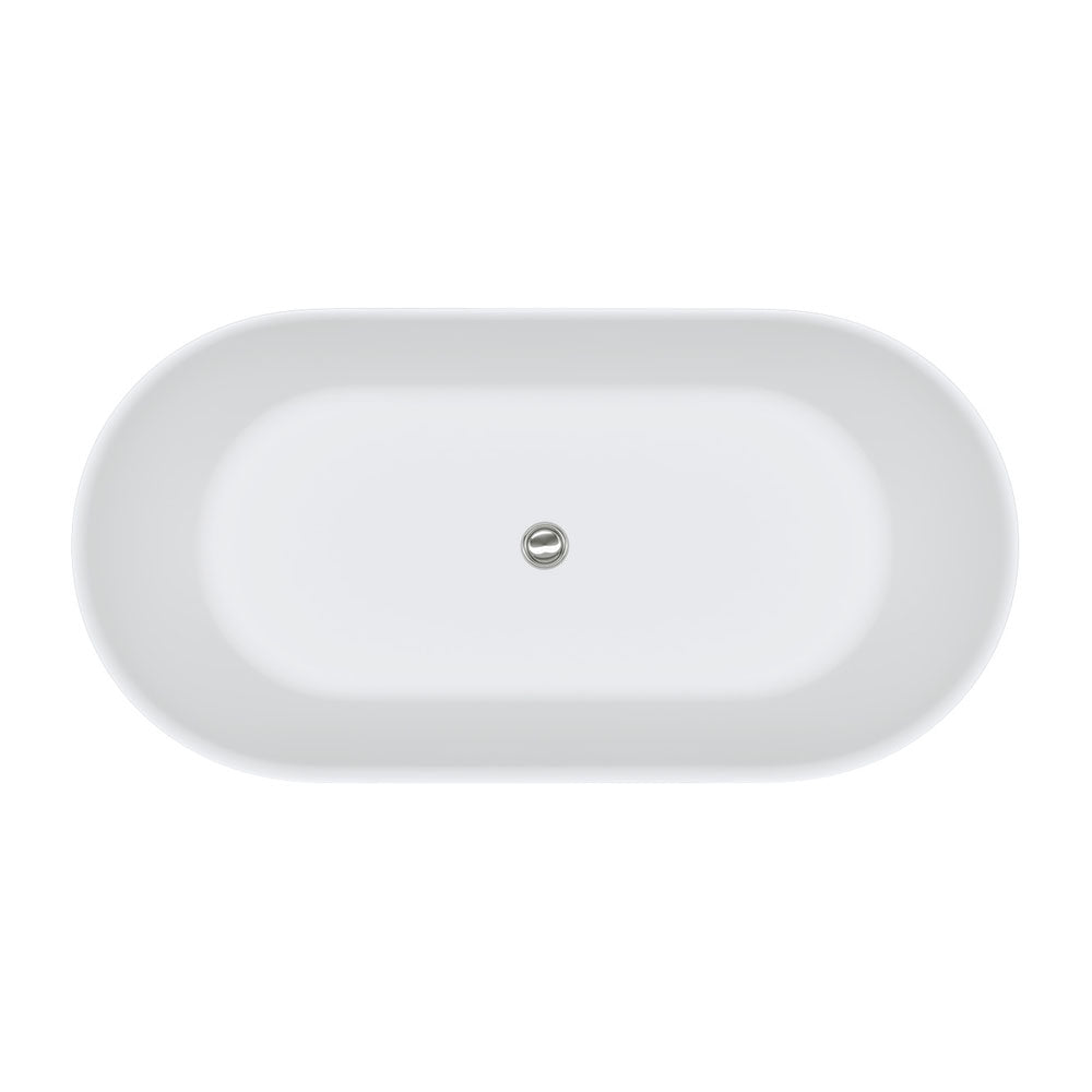 1700mm Ovia Egg Freestanding Bathtub Acrylic Matte White