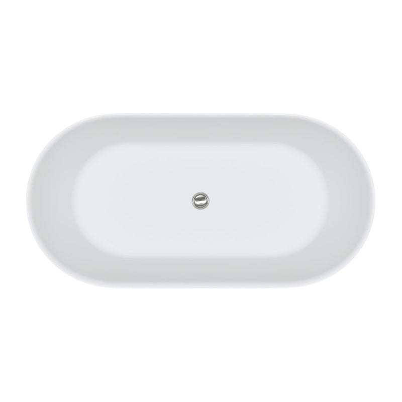 1700mm Ovia Egg Freestanding Bathtub Acrylic Matte White