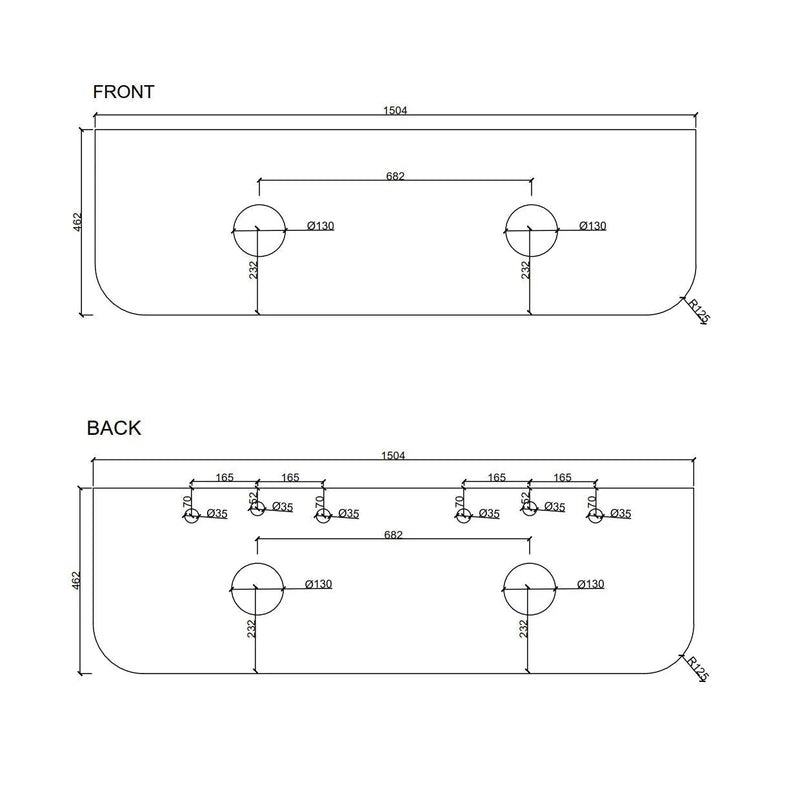 Rome Fluted Groove 1500mm Wall-Hung Cabinet - Matt White