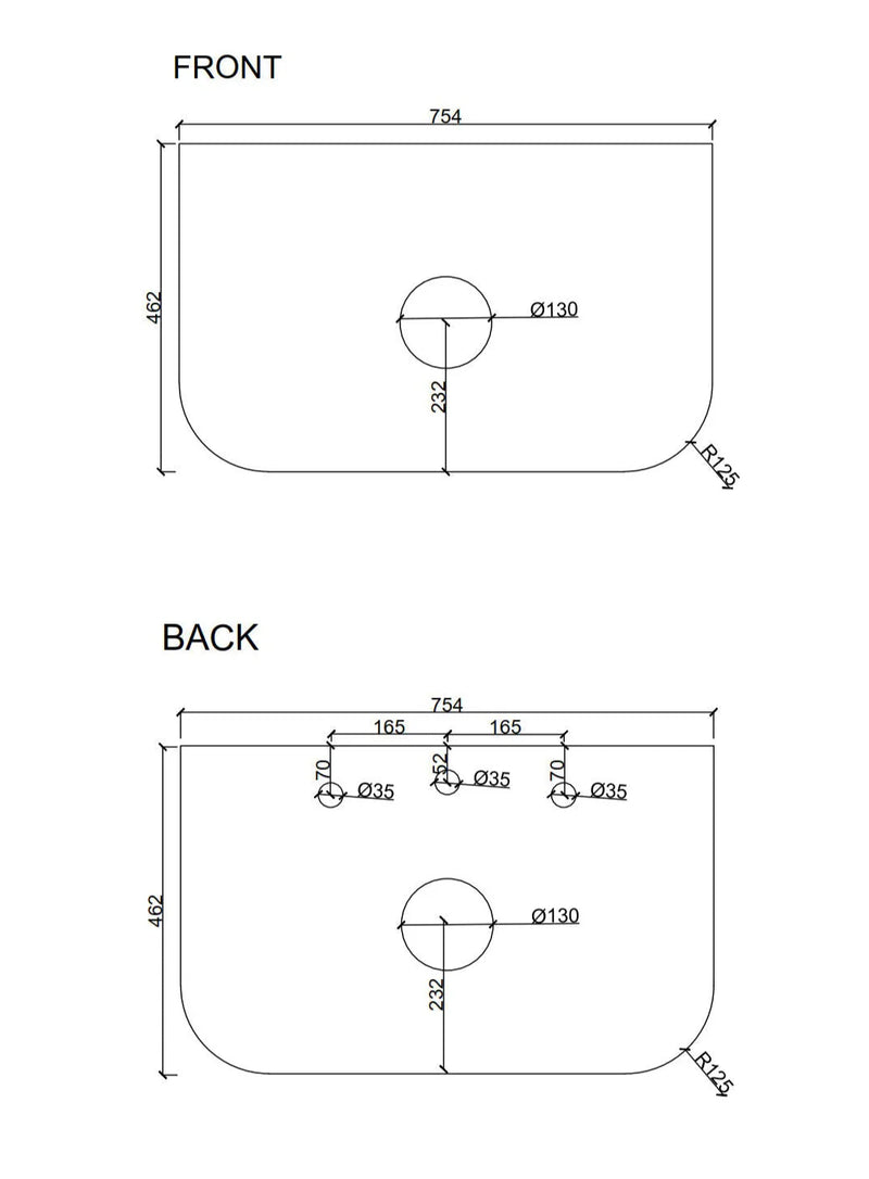 Rome Fluted Groove 750mm Wall-Hung Cabinet - Matt Black