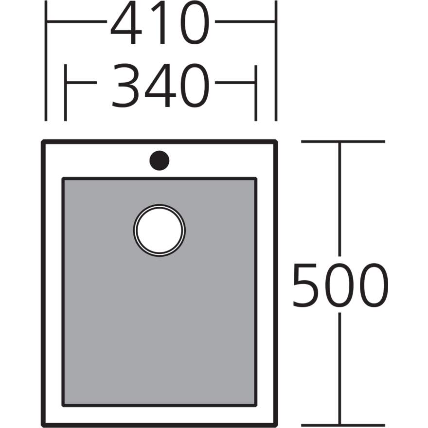 Santorini Black Standard Bowl Topmount Sink