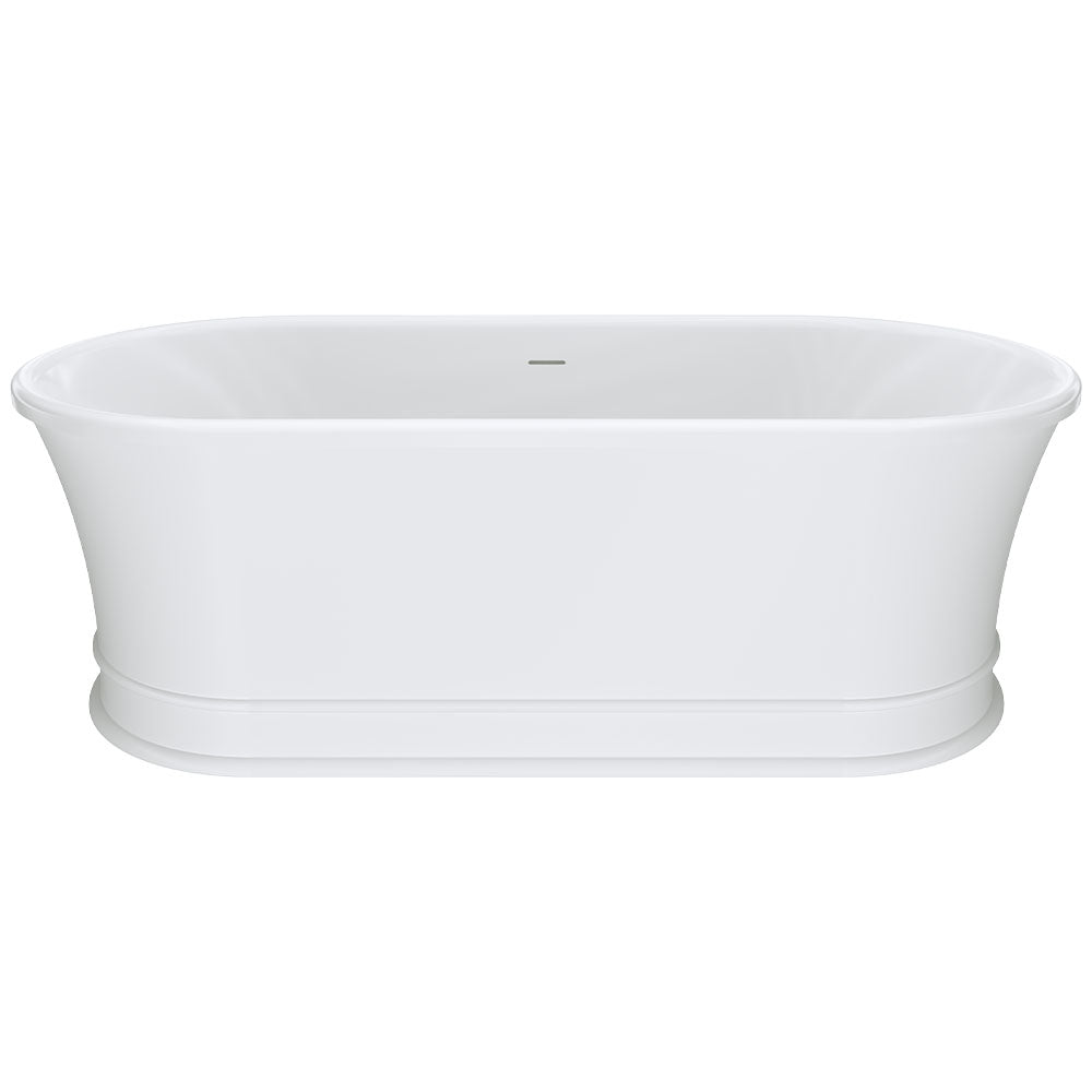Fienza 1700mm Lillian Federation Freestanding Solid Surface Matte Exterior Acrylic White interior Bath