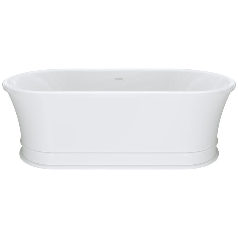 Fienza 1700mm Lillian Federation Freestanding Solid Surface Matte Exterior Acrylic White interior Bath
