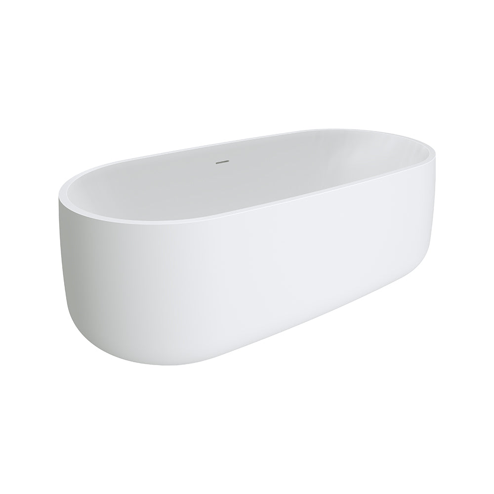Fienza Nuvola Solid Surface Bath, 1600mm, Matte White