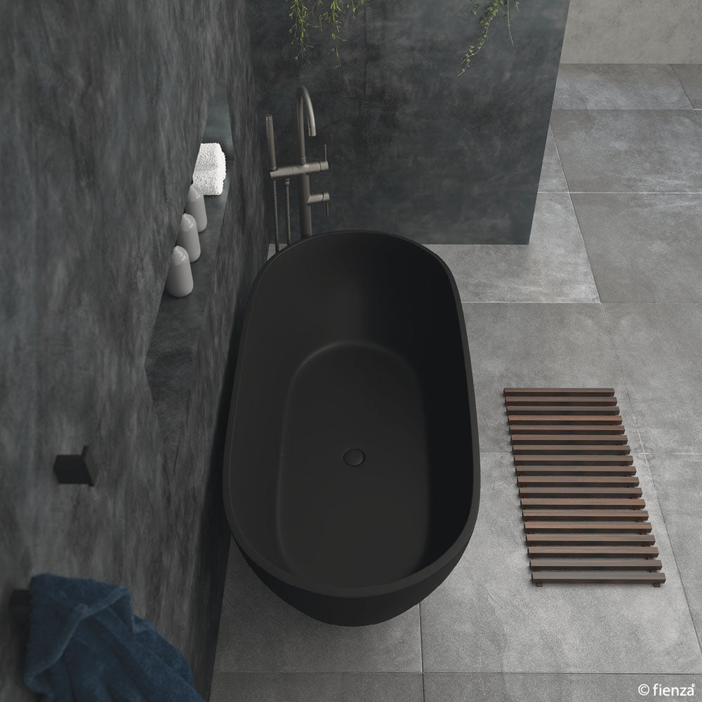 LUCIANA 1690 Matte Black Stone Bath