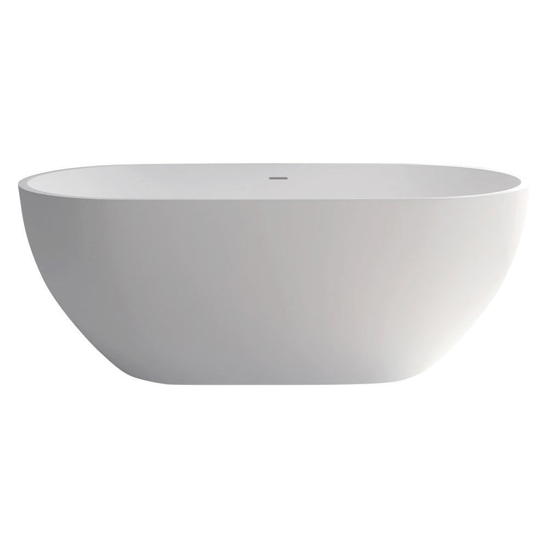 Fienza Nero 1550 Matte White Stone Free Standing Bath Tub