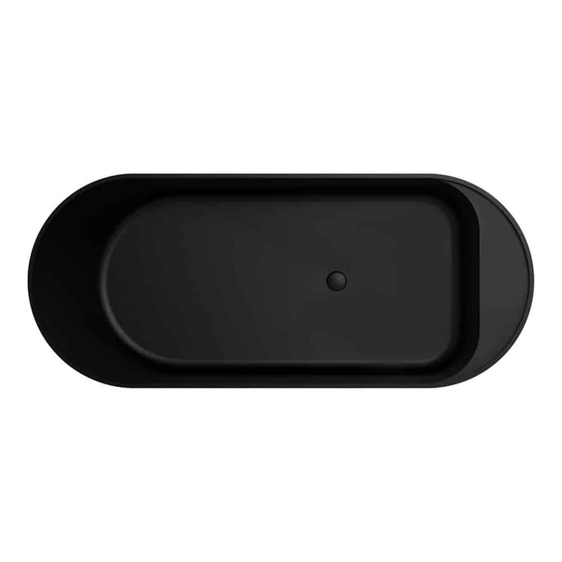 Fienza Minka Solid Surface Bath, 1700mm, Matte Black