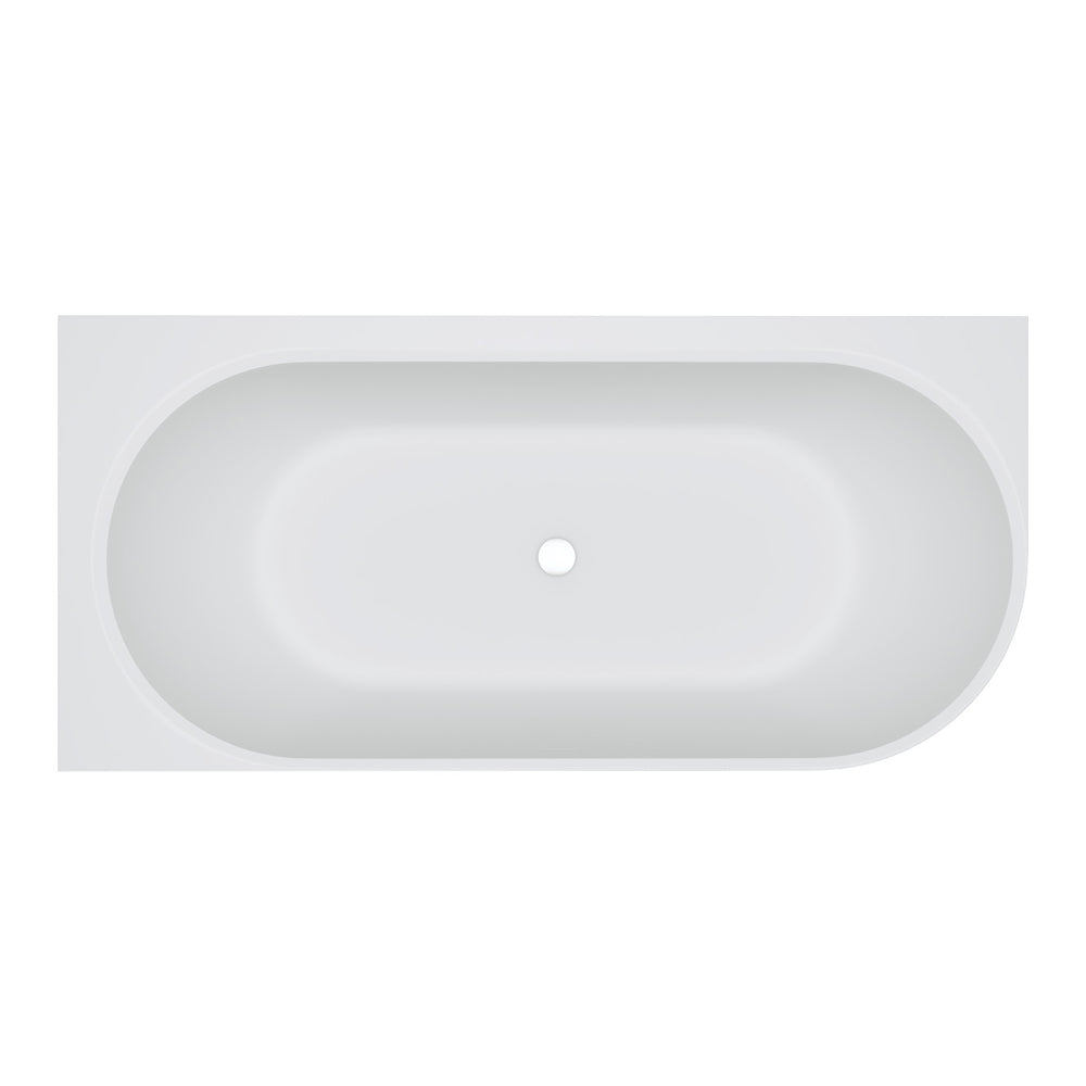 Fienza Matta Right-Hand Solid Surface Corner Bath, 1700mm