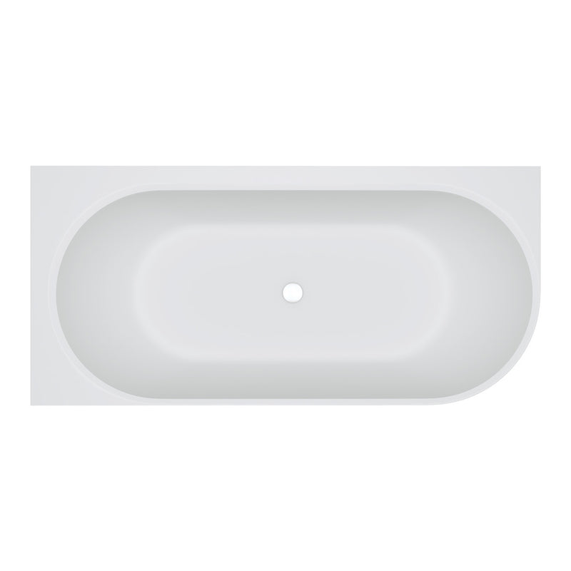 Fienza Matta Right-Hand Solid Surface Corner Bath, 1700mm