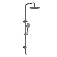 Modern National 2-in-1 Star Luxury Twin Rail Shower System - Brushed Gunmetal