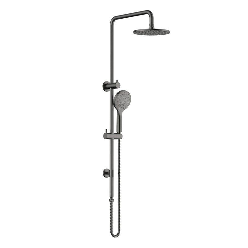Ovia Gun Metal Trade 2 in 1 Twin Rail Shower System