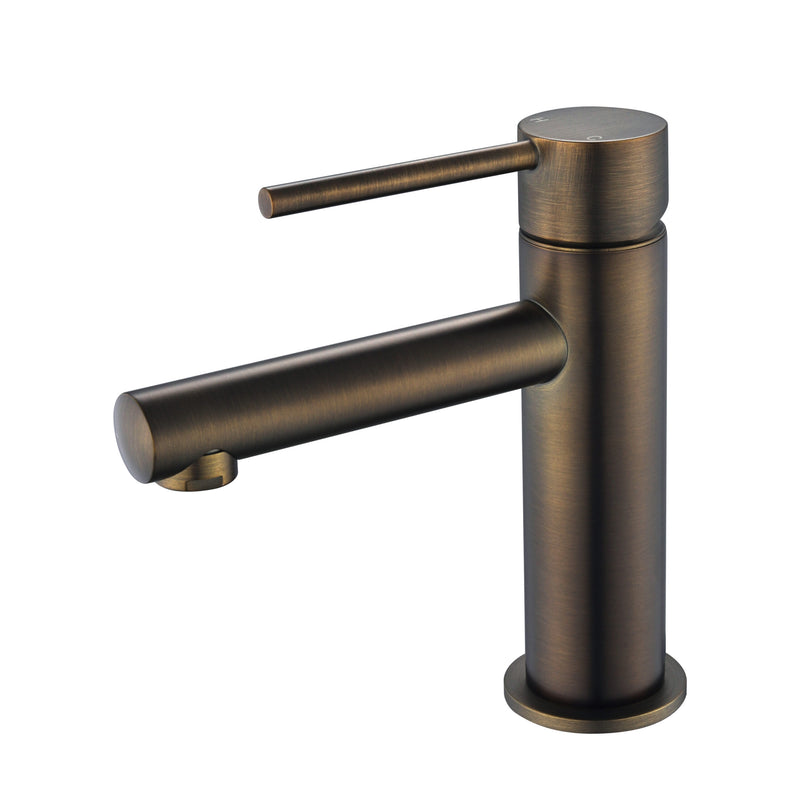 Star Mini Basin Mixer Antique Brass