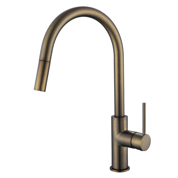 Star Mini Pull Out Kitchen Mixer Antique Brass