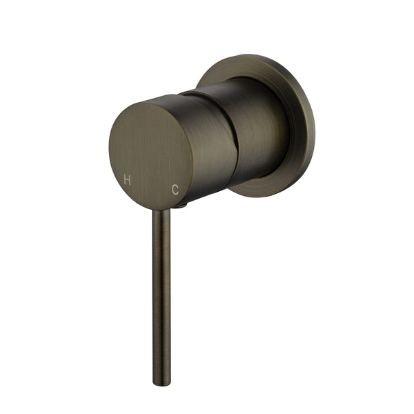 Star Mini Wall Shower Mixer 60mm Antique Brass