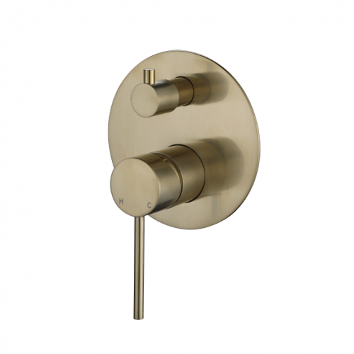 Modern National Star Mini Shower Mixer Diverter Brushed Bronze Gold