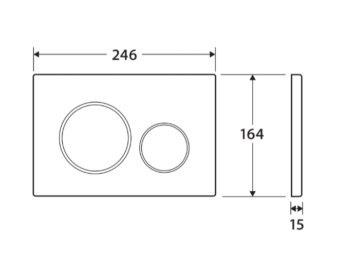 Geberit Compatible Round Flush Buttons for Sigma Gun Metal