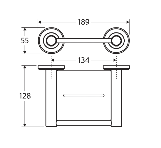 Kaya Soap Shelf, Gun Metal