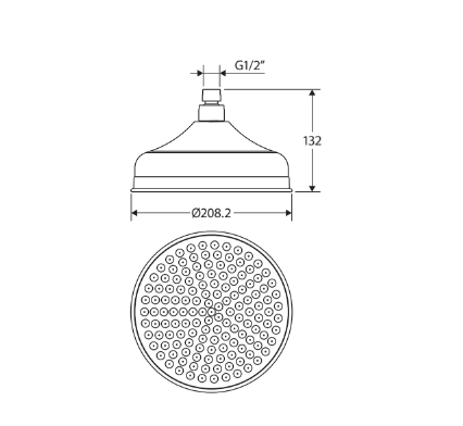 Fienza Lillian Shower Head Urban Brass