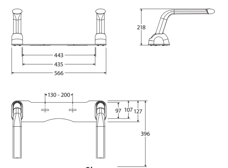 Fienza Toilet Support Arms