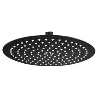 Aquaperla 300mm 12" Stainless Steel 304 Super-Slim Round Rainfall Shower Head - Black