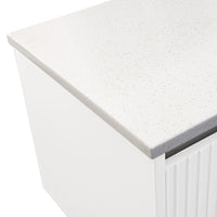 Fienza Snowflake Solid Surface Vanity Benchtop, Curved Full Depth