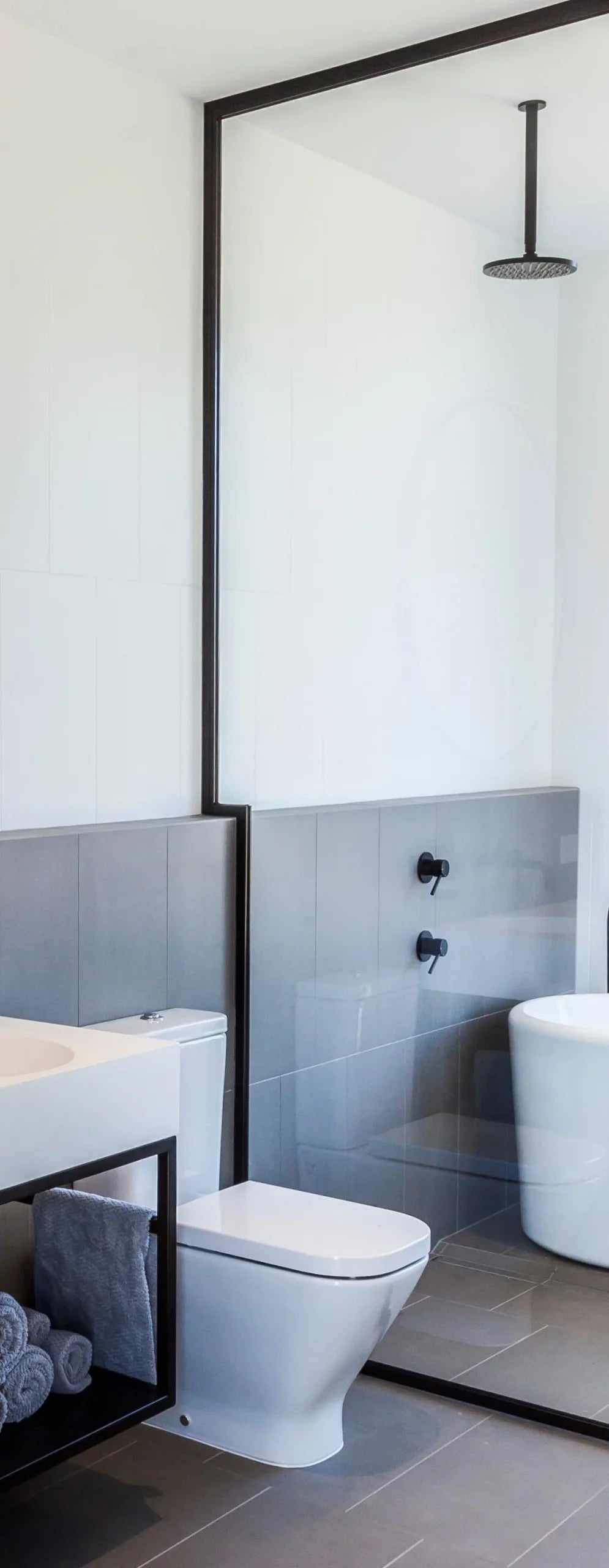 Meir Round Ceiling Shower Arm 300mm Matte Black