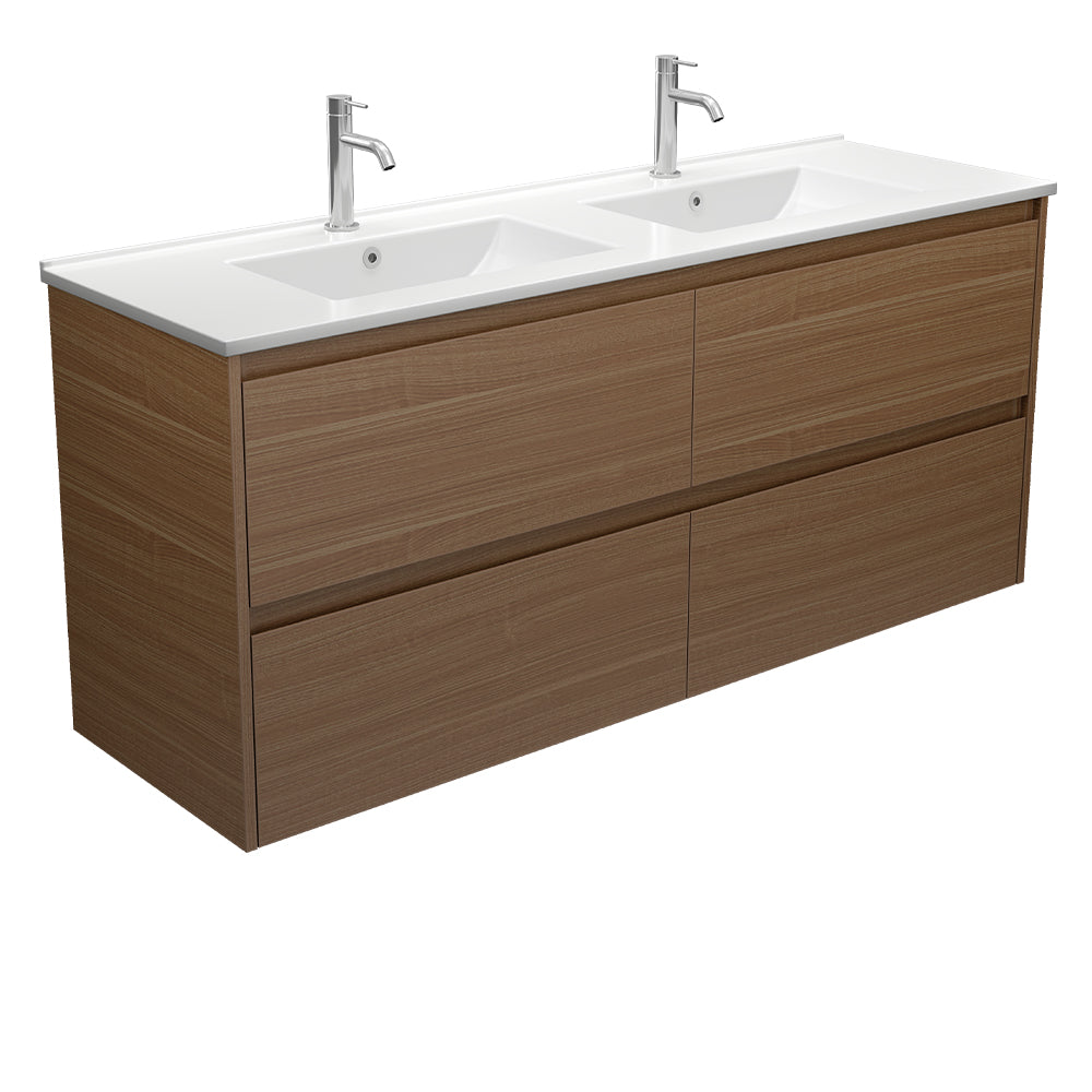 Fienza Amato 1500mm Wall-Hung Vanity Walnut
