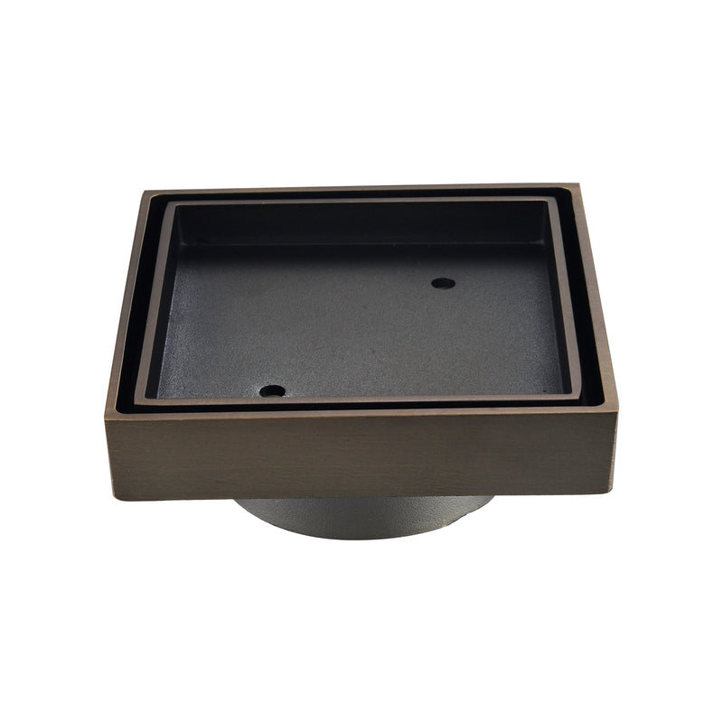 Star Mini 75mm Tile Insert Floor Waste Antique Brass