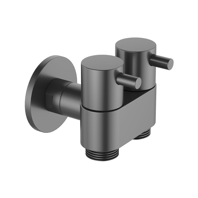 Ovia Dual Control Mini Cistern Tap Brushed Gun Metal