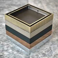 Fienza Square Tile Bed Floor Waste, 90mm Outlet - Matte Black