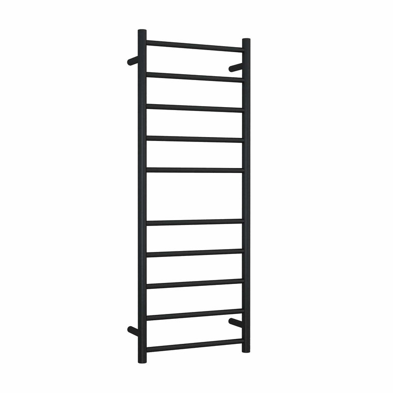 SR19MB Matt Black Round Ladder Heated Towel Rail