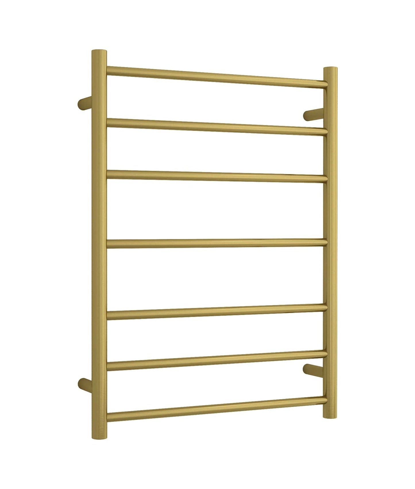 SR44MBG Brushed Gold Round Ladder Heated Towel Rail