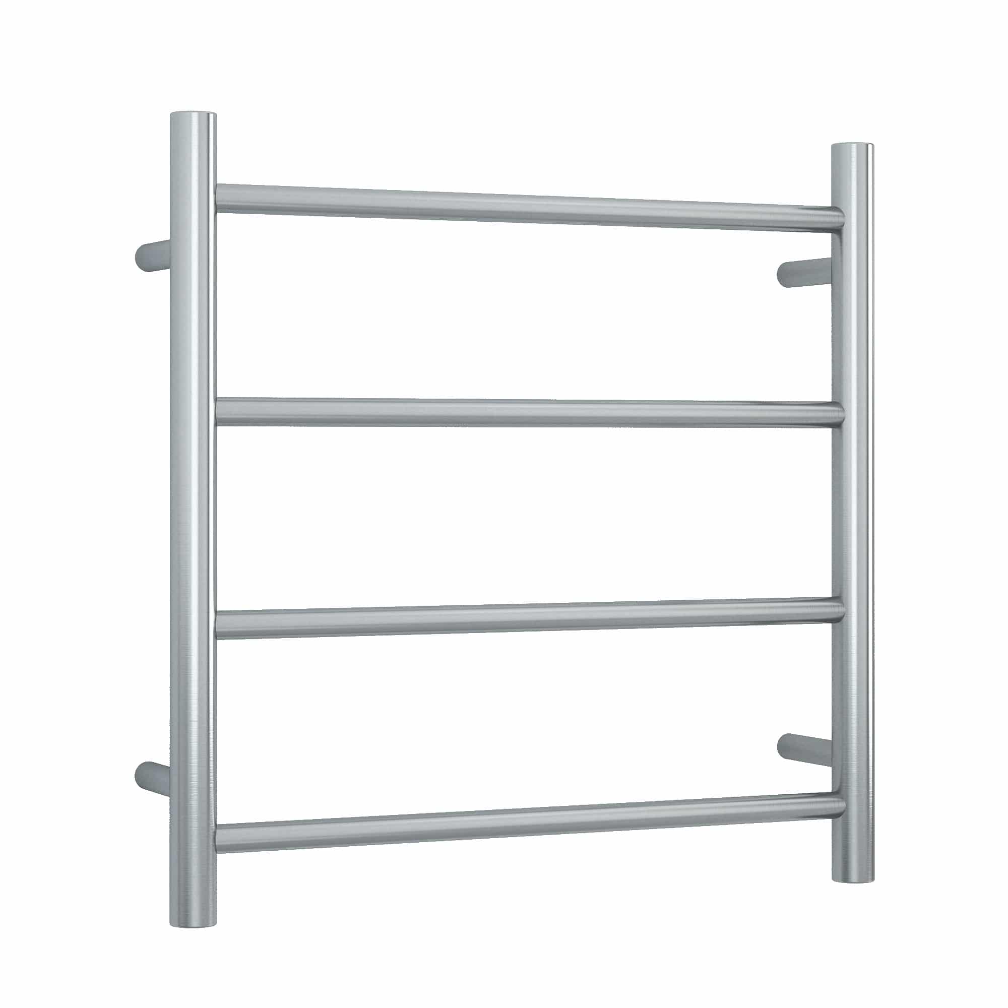 SRB25M Brushed Straight Round Ladder Heated Towel Rail