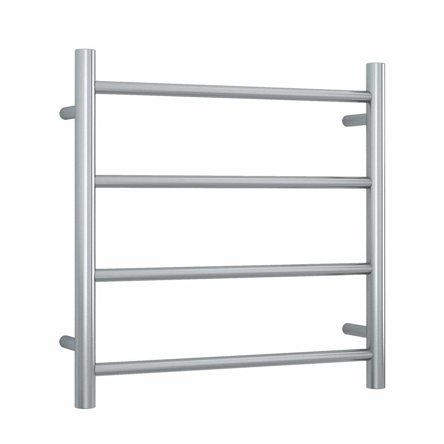 SRB25M Brushed Straight Round Ladder Heated Towel Rail